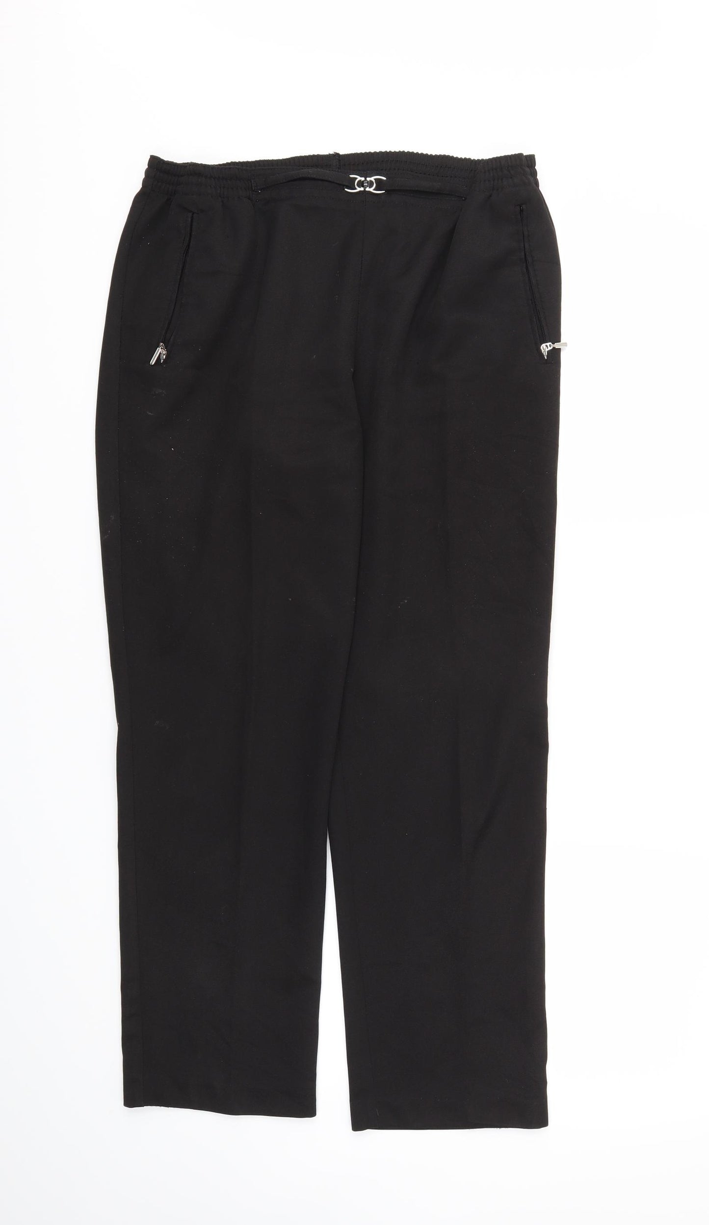 CANDA Womens Black   Trousers  Size 12  - Stretch waistband