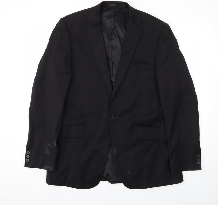 STVDIO Mens Black Jacket Blazer Size 42