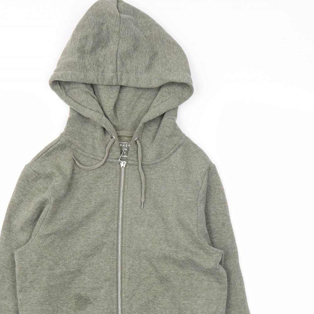 Primark Womens Green   Full Zip Jumper Size 6
