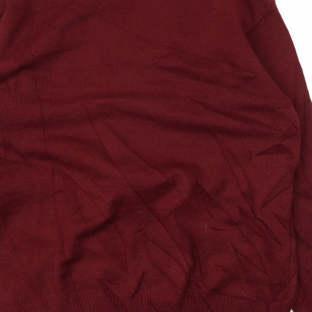 NEXT Mens Red Animal Print  Pullover Jumper Size 2XL  - Christmas