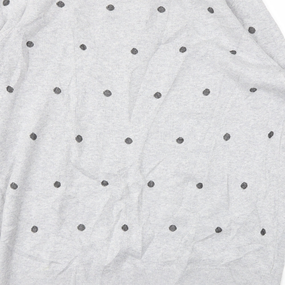 Country Road Womens Grey Polka Dot  Pullover Jumper Size L