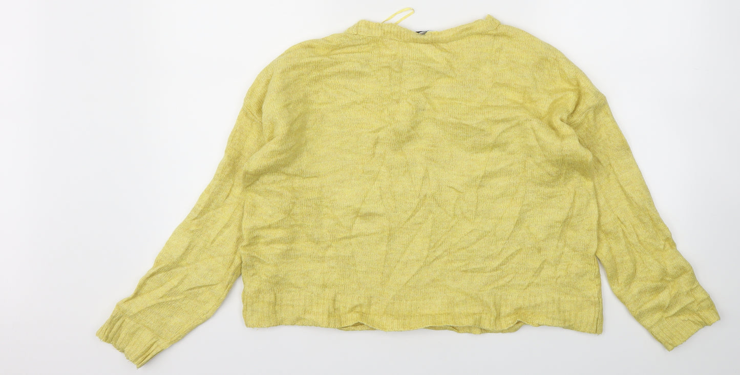 NEXT Womens Yellow Argyle/Diamond  Pullover Hoodie Size S