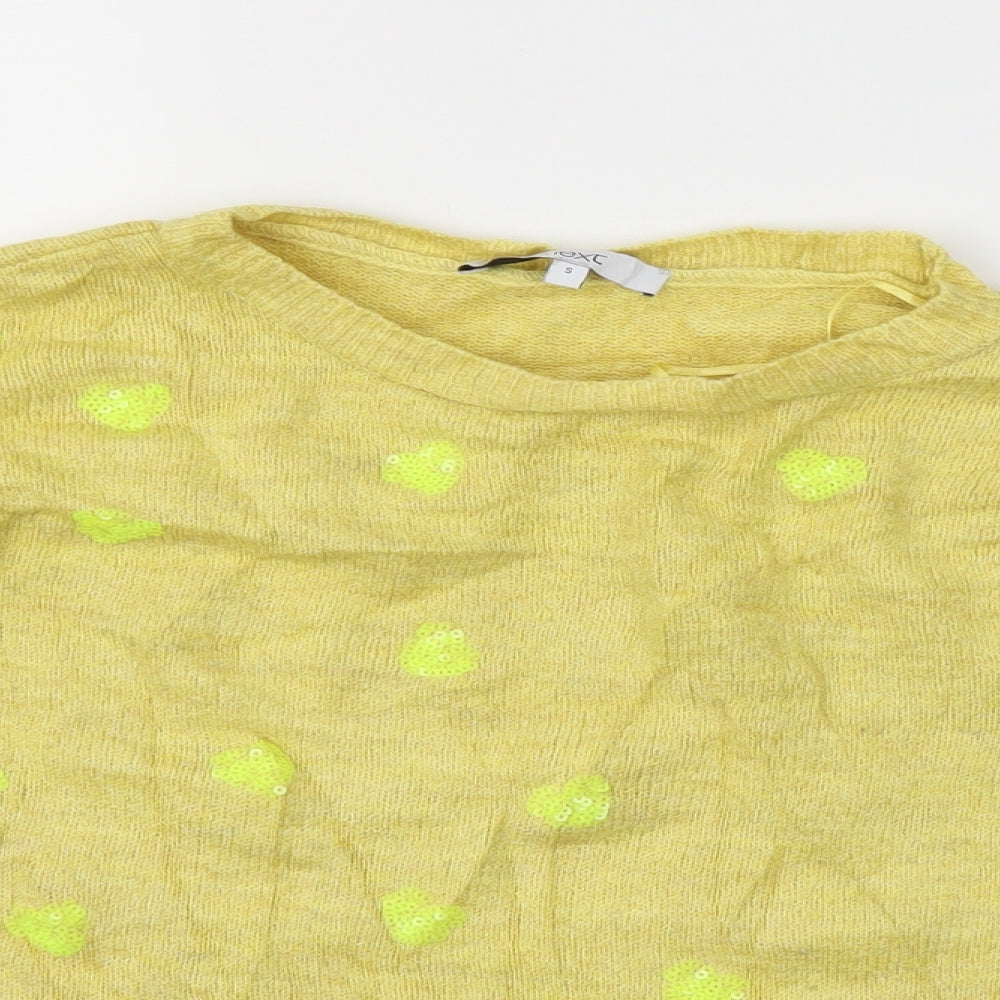 NEXT Womens Yellow Argyle/Diamond  Pullover Hoodie Size S