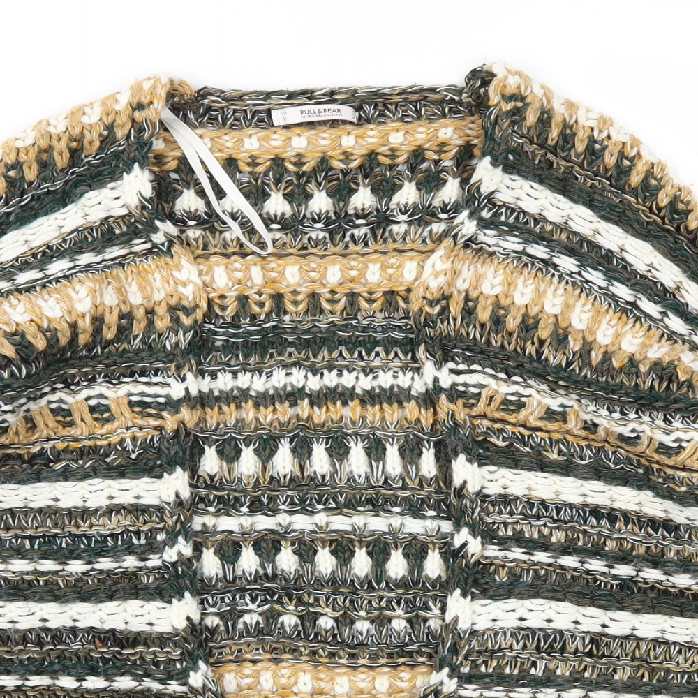 Pull&Bear Womens Gold   Cardigan Jumper Size M