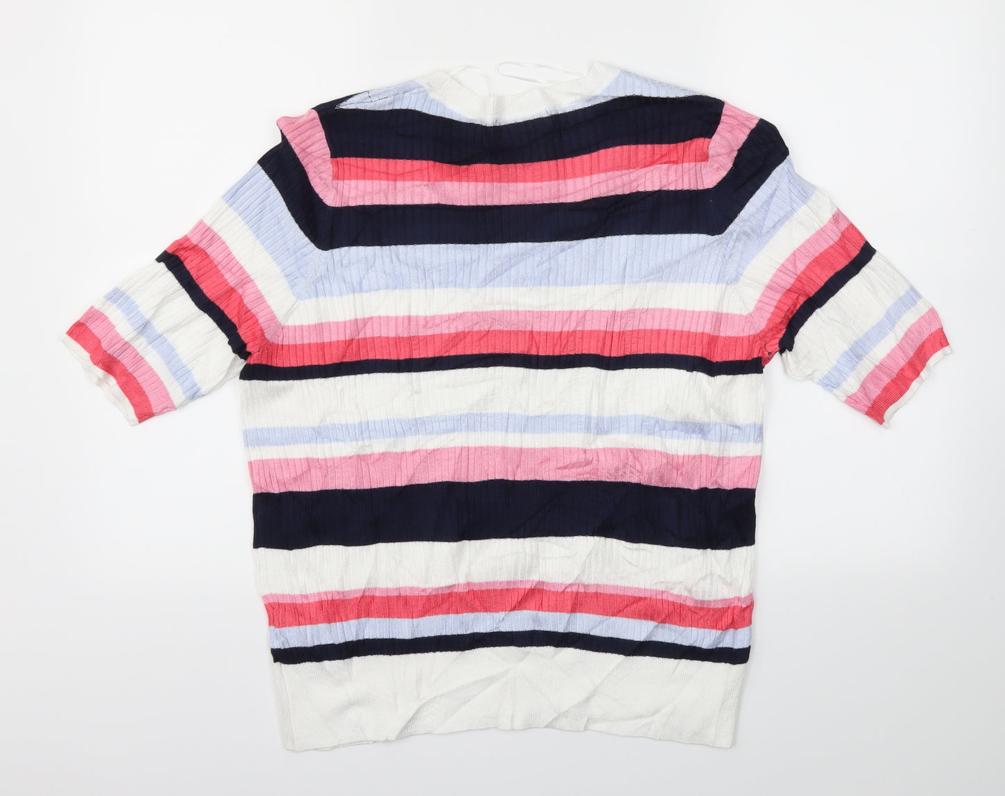 M&S Womens Multicoloured Striped  Basic T-Shirt Size 20