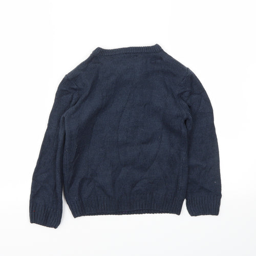 urban rascals Boys Blue Animal Print  Pullover Sweatshirt Size 5-6 Years