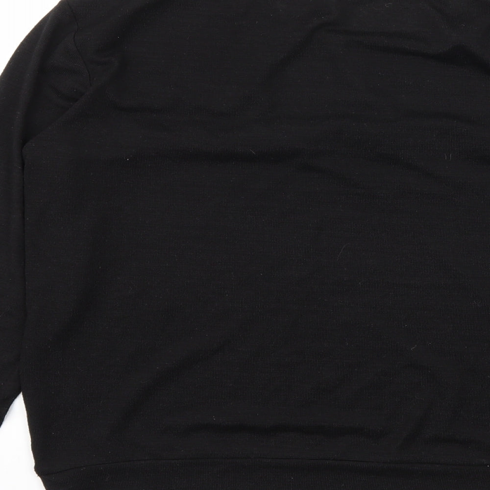 STUDIO  Womens Black   Basic T-Shirt Size 12