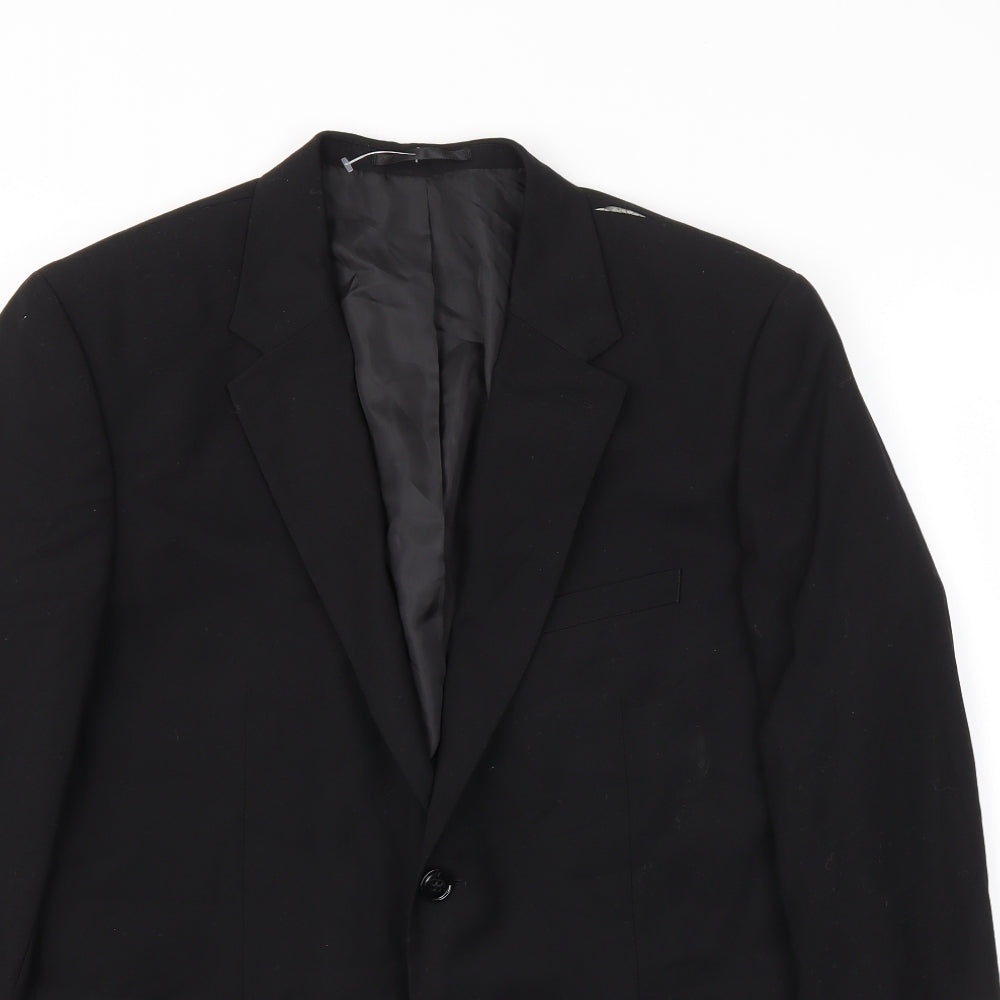 Preworn Mens Black   Jacket Blazer Size 54