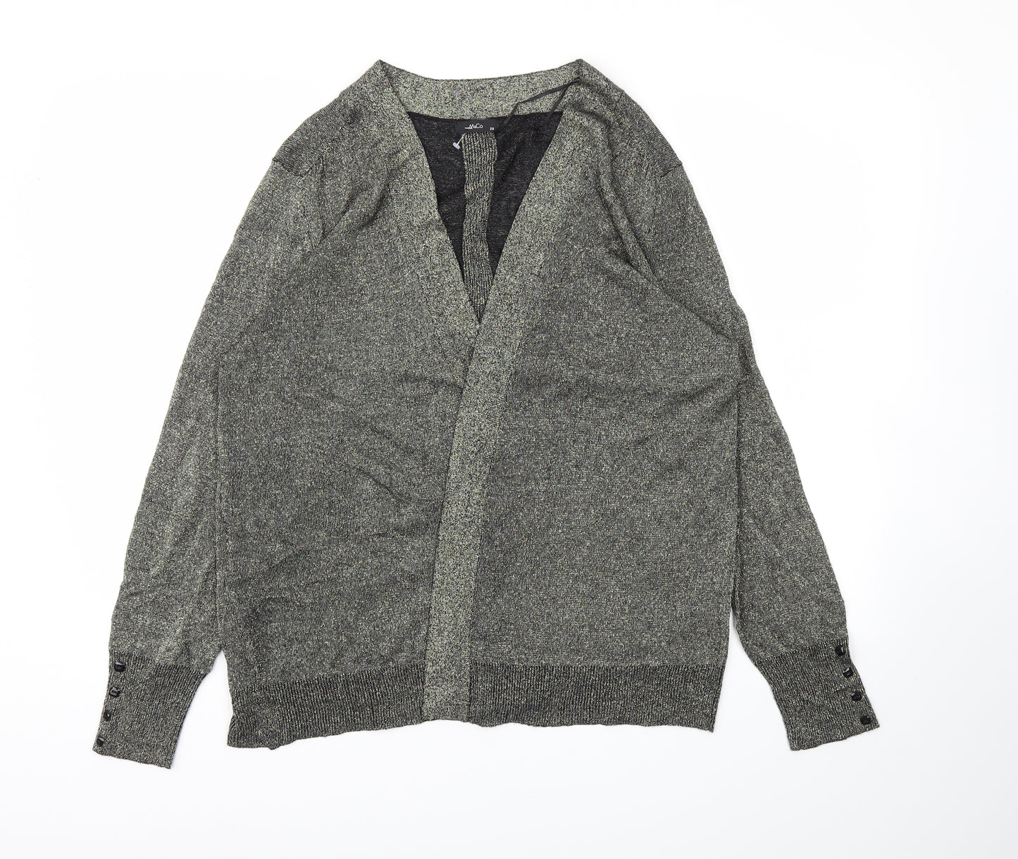 M&Co Womens Gold   Cardigan Jumper Size 20