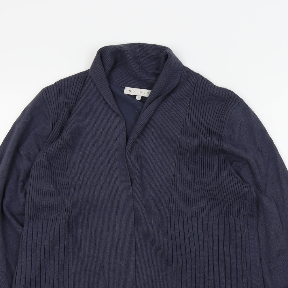 Nutmeg Womens Blue   Cardigan Jumper Size 18