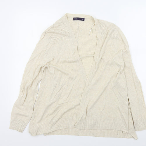 M&S Womens Beige   Cardigan Jumper Size 12
