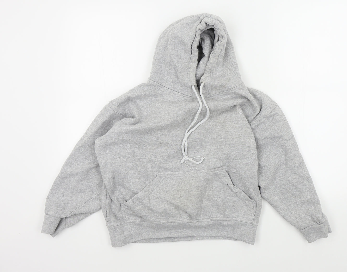 WRAP Womens Grey Colourblock  Pullover Hoodie Size S