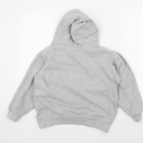 WRAP Womens Grey Colourblock  Pullover Hoodie Size S