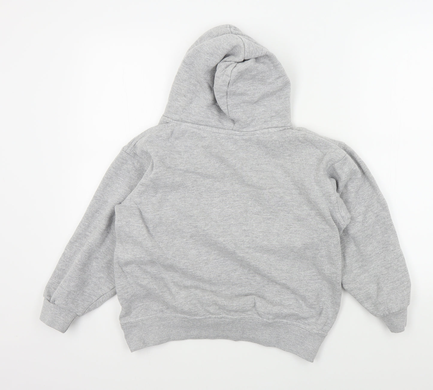 WRAP Womens Grey Colourblock  Pullover Hoodie Size S