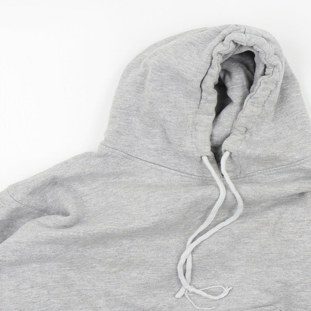WRAP Womens Grey Colourblock  Pullover Hoodie Size S