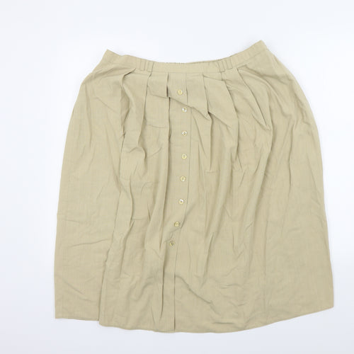 Bonmarché Womens Beige   Flare Skirt Size 22 in