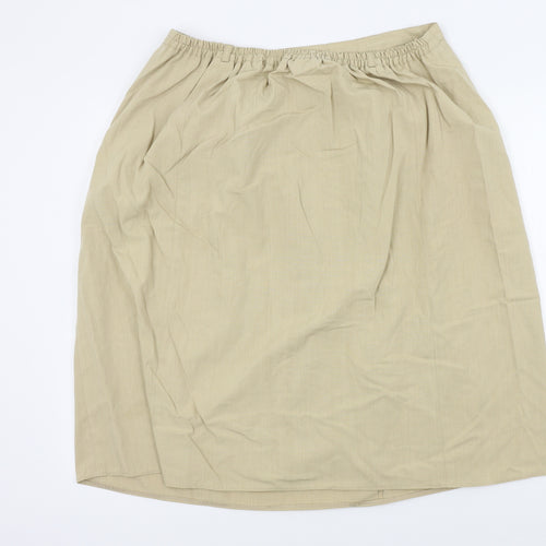 Bonmarché Womens Beige   Flare Skirt Size 22 in