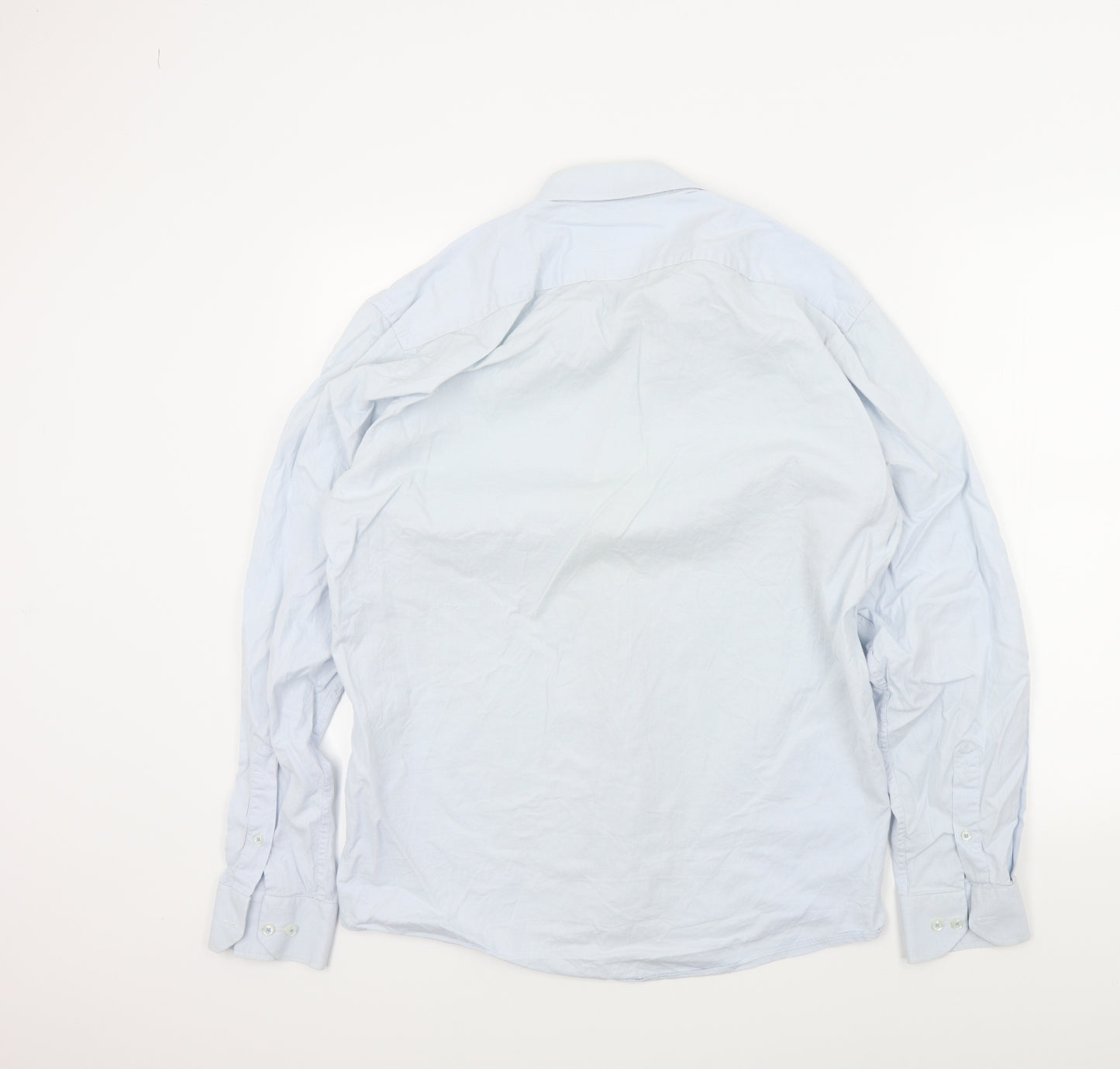 SEVEN SEAS Mens Blue Colourblock   Button-Up Size L