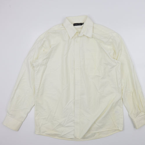 Double TWO Mens Beige    Button-Up Size L