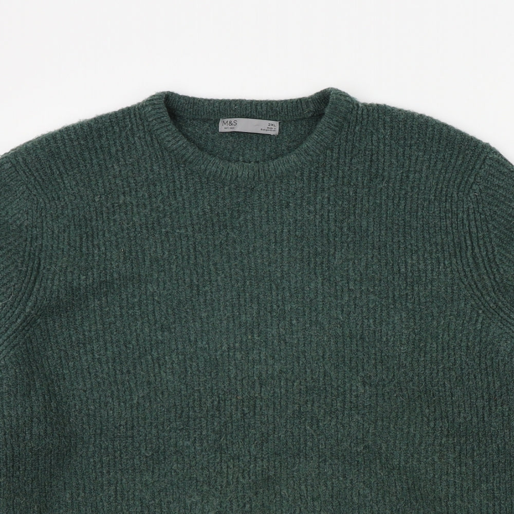 m&s Womens Green   Pullover Jumper Size 2XL