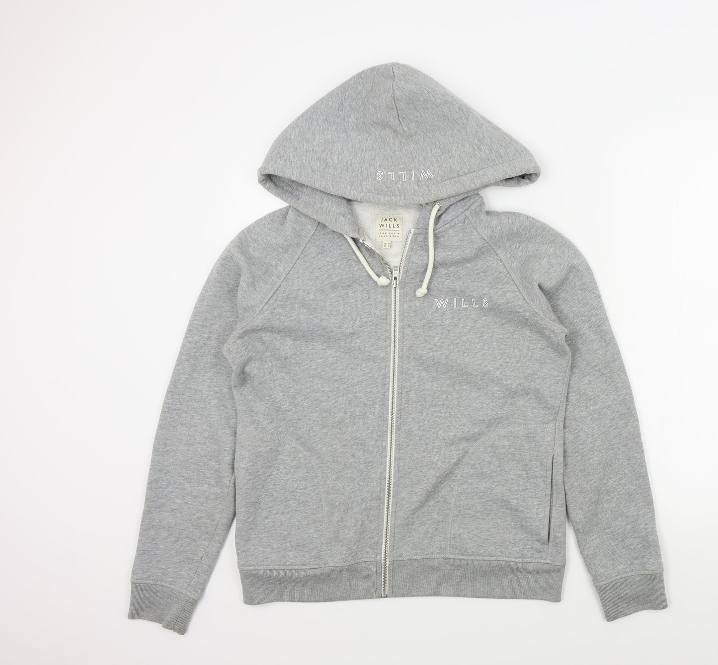 Jack Wills Womens Grey   Full Zip Jumper Size 12
