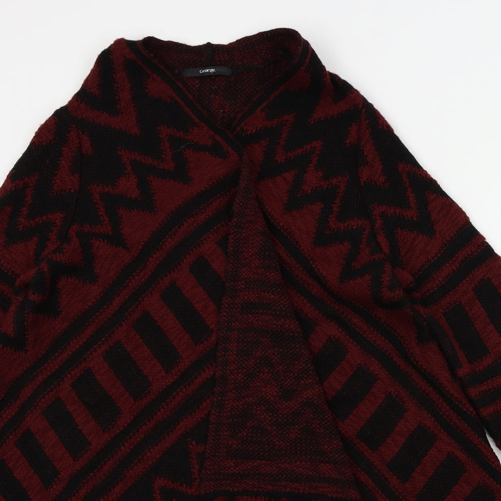 George Womens Black Geometric  Cardigan Jumper Size M
