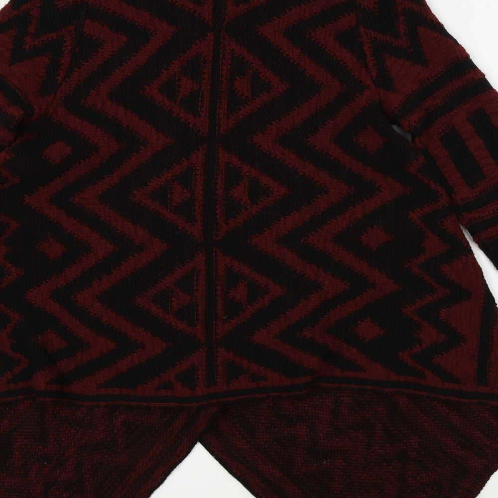 George Womens Black Geometric  Cardigan Jumper Size M