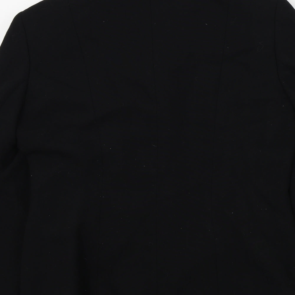 equations Womens Black Colourblock  Jacket Blazer Size 12