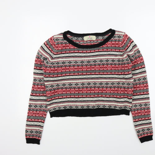 Primark Womens Multicoloured Geometric  Pullover Jumper Size 14
