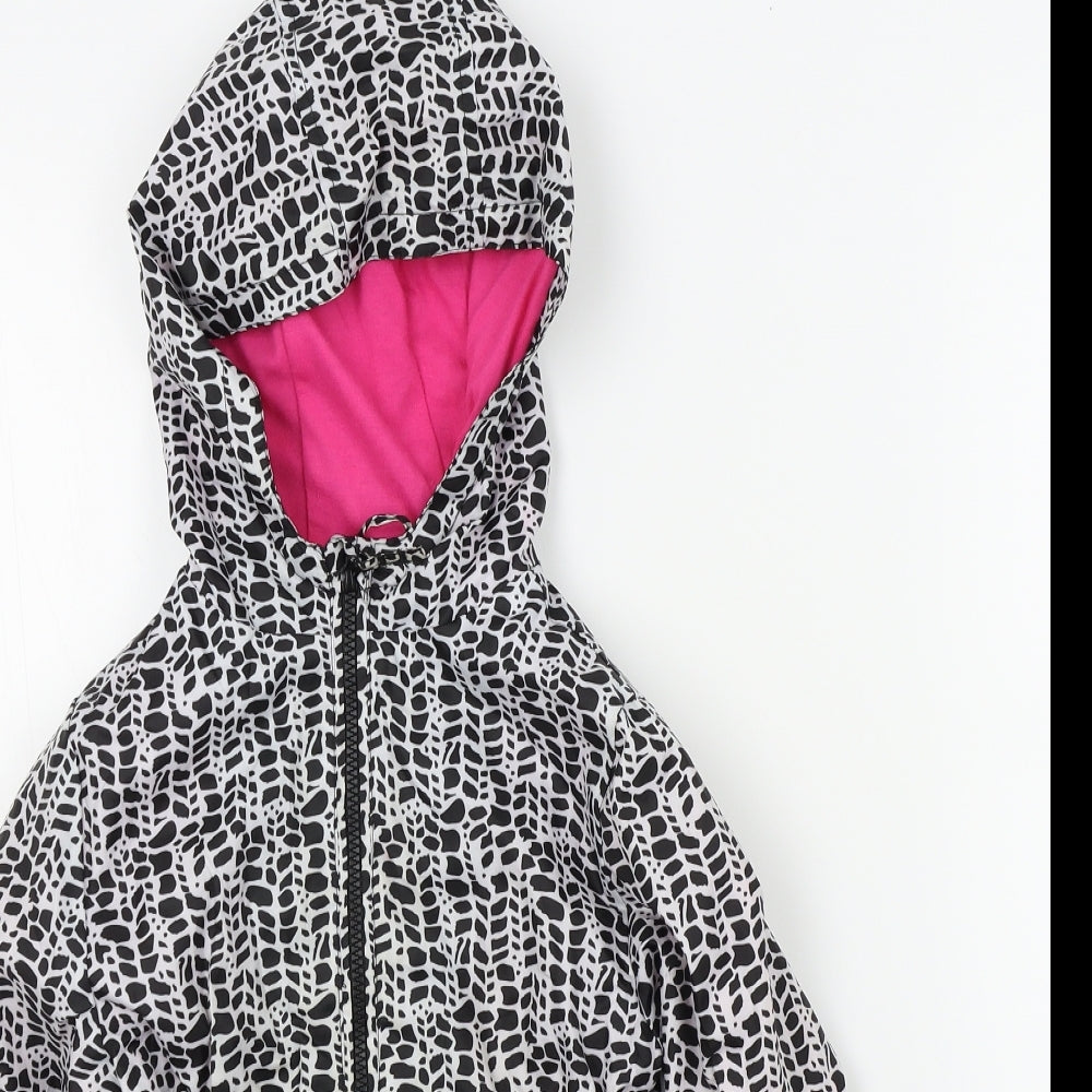 George Girls Black   Anorak Jacket Size 6 Years