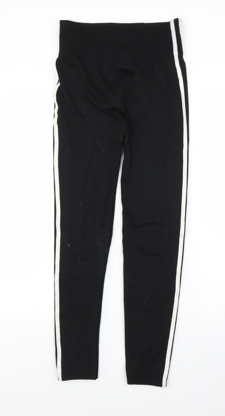 QED London Womens Black Carrot Leggings Size M L25 in