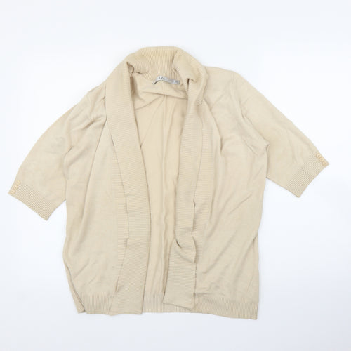 Isle Womens Beige   Cardigan Jumper Size M