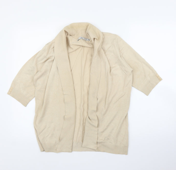 Isle Womens Beige   Cardigan Jumper Size M