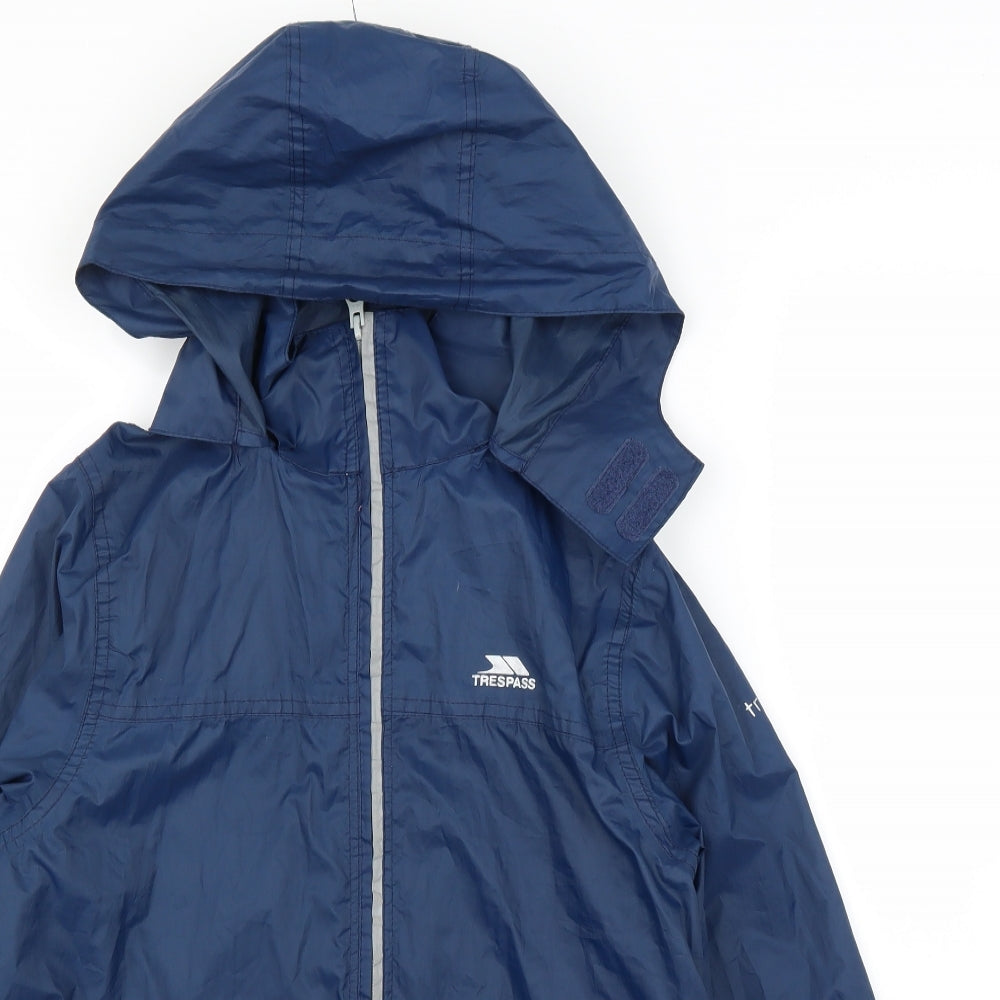 Trespass Boys Blue   Rain Coat Coat Size 11-12 Years