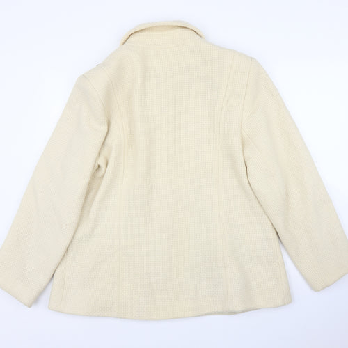 Klass Womens Beige   Overcoat Coat Size 20