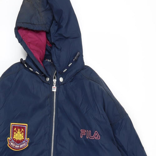 FILA Mens Blue   Rain Coat Jacket Size L  - West Ham United