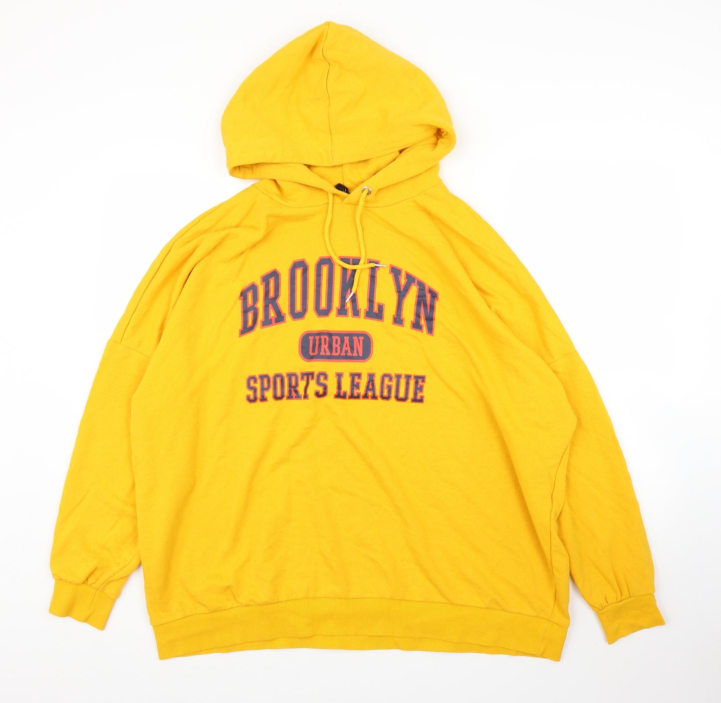 H&M Mens Yellow   Pullover Hoodie Size XL