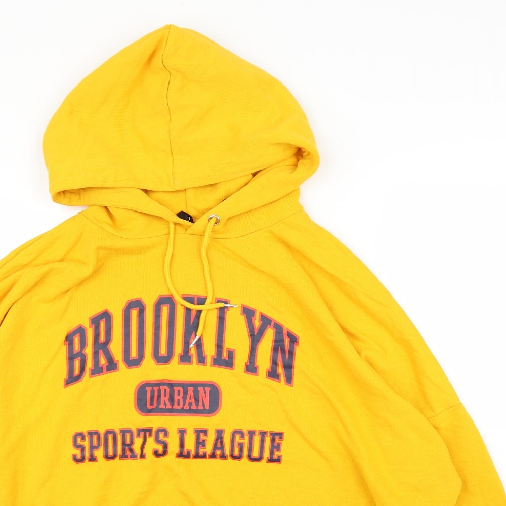 H&M Mens Yellow   Pullover Hoodie Size XL