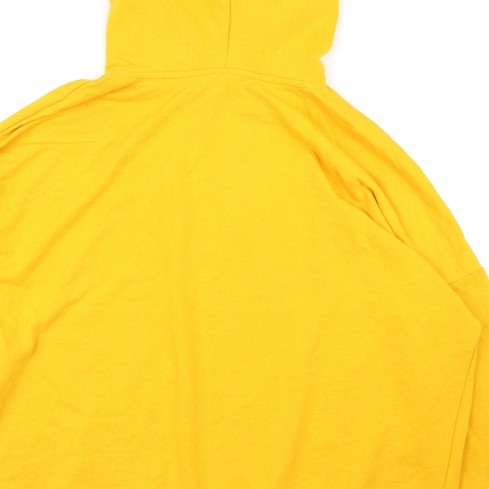 H&M Mens Yellow   Pullover Hoodie Size XL