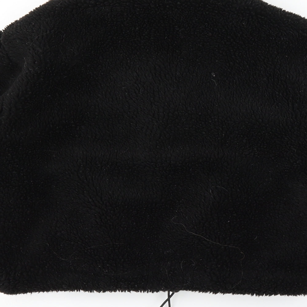 Primark Womens Black  Fleece Bomber Jacket Coatigan Size XS