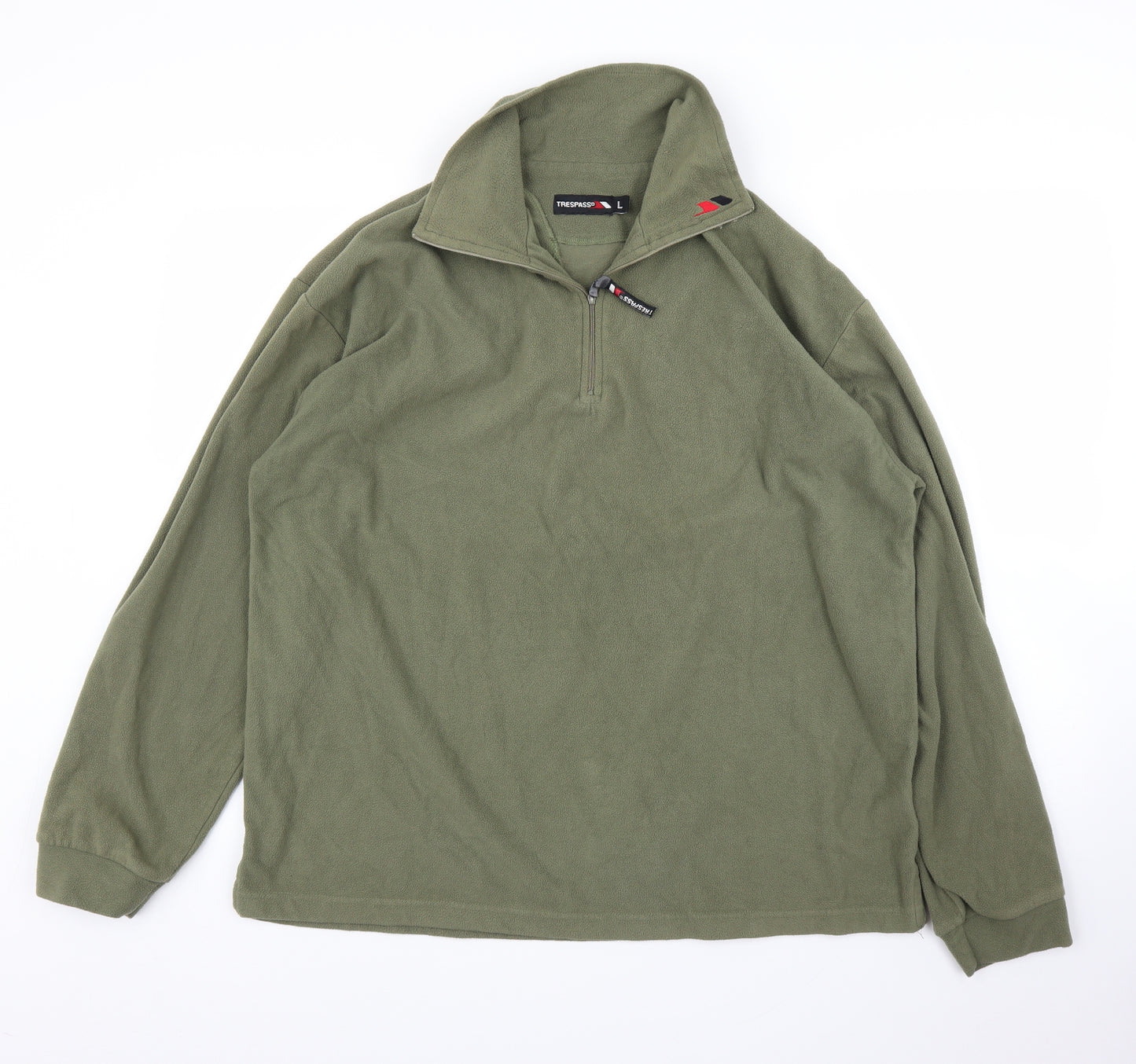 Trespass Mens Green  Fleece Pullover Jumper Size L