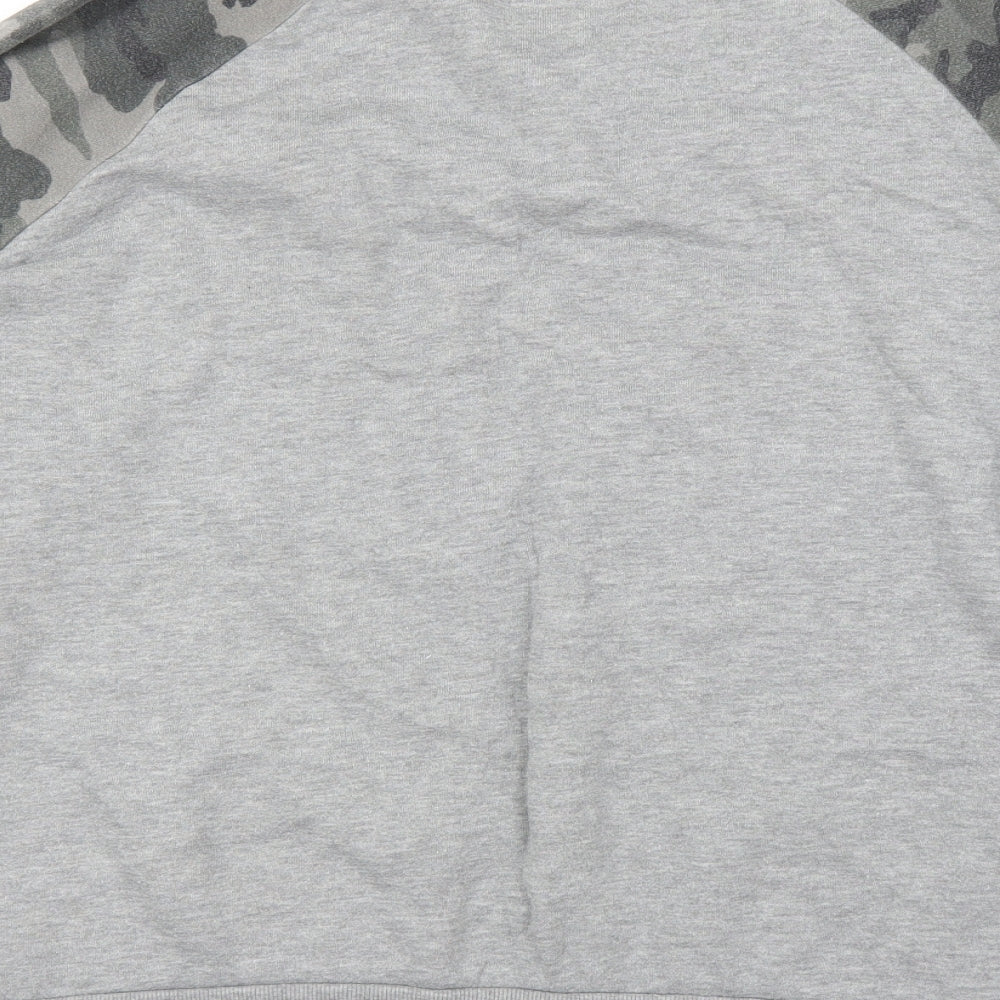 Primark Mens Grey Camouflage  Pullover Jumper Size L