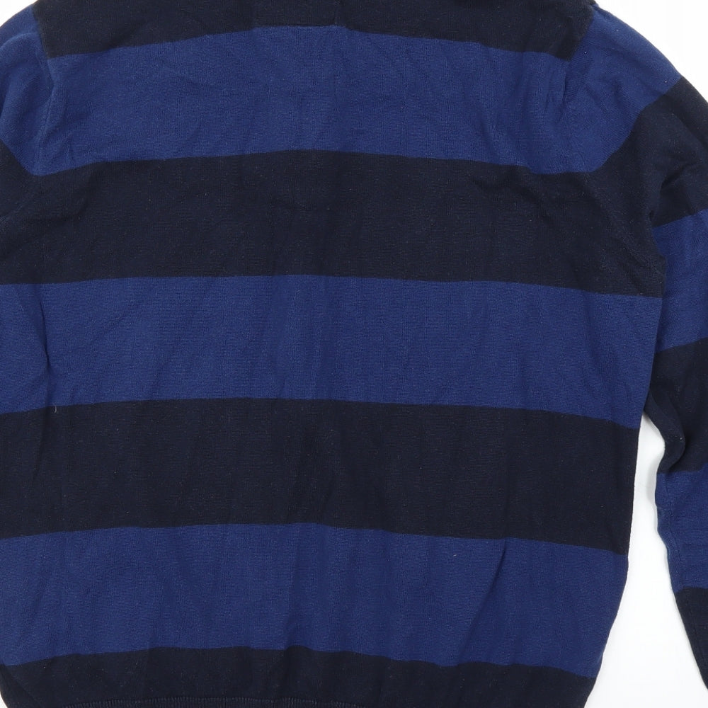BHS Mens Blue Striped  Pullover Jumper Size L