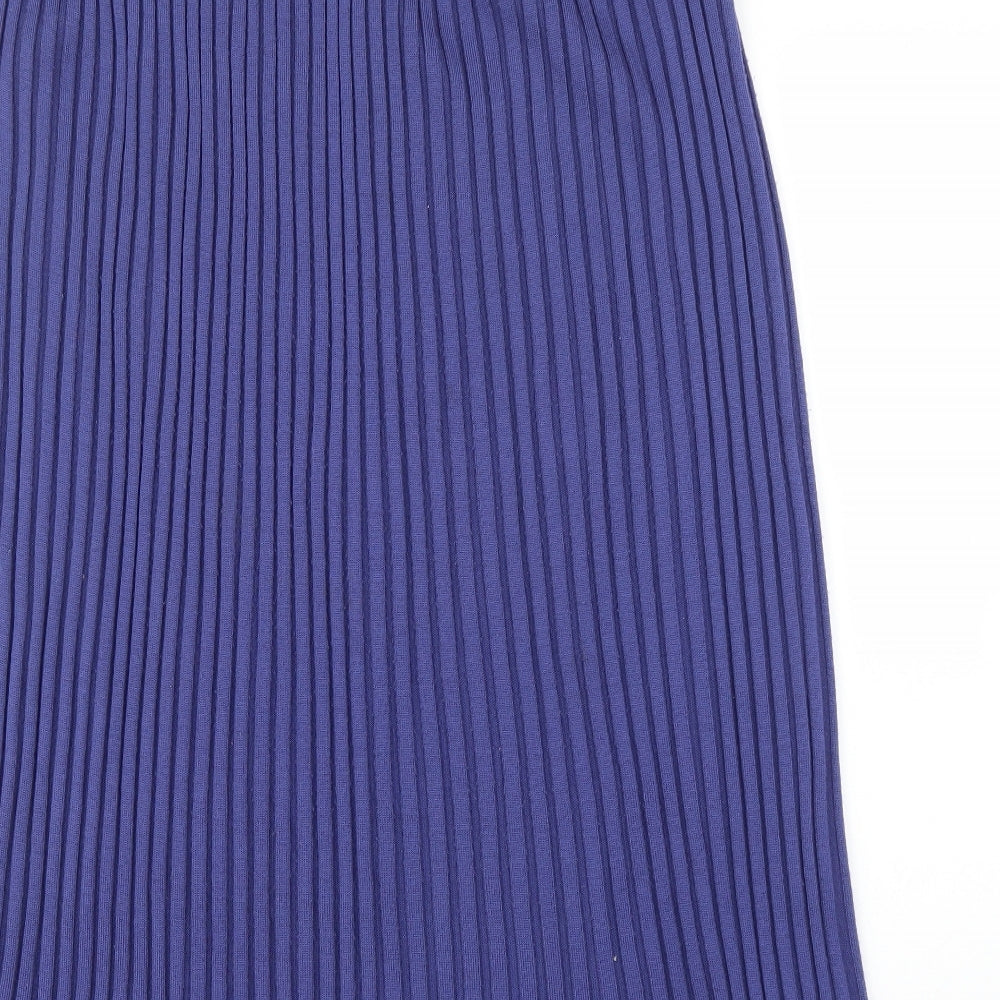 Preworn Womens Blue   A-Line Skirt Size 16