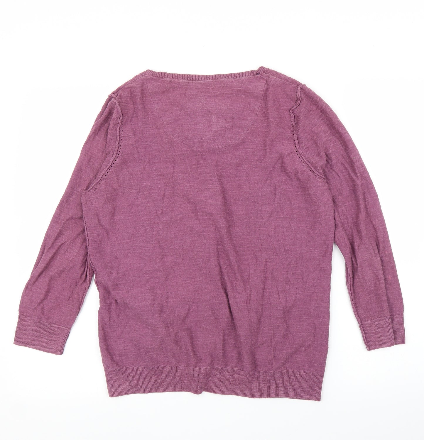 M&S Womens Purple   Cardigan Jumper Size 12