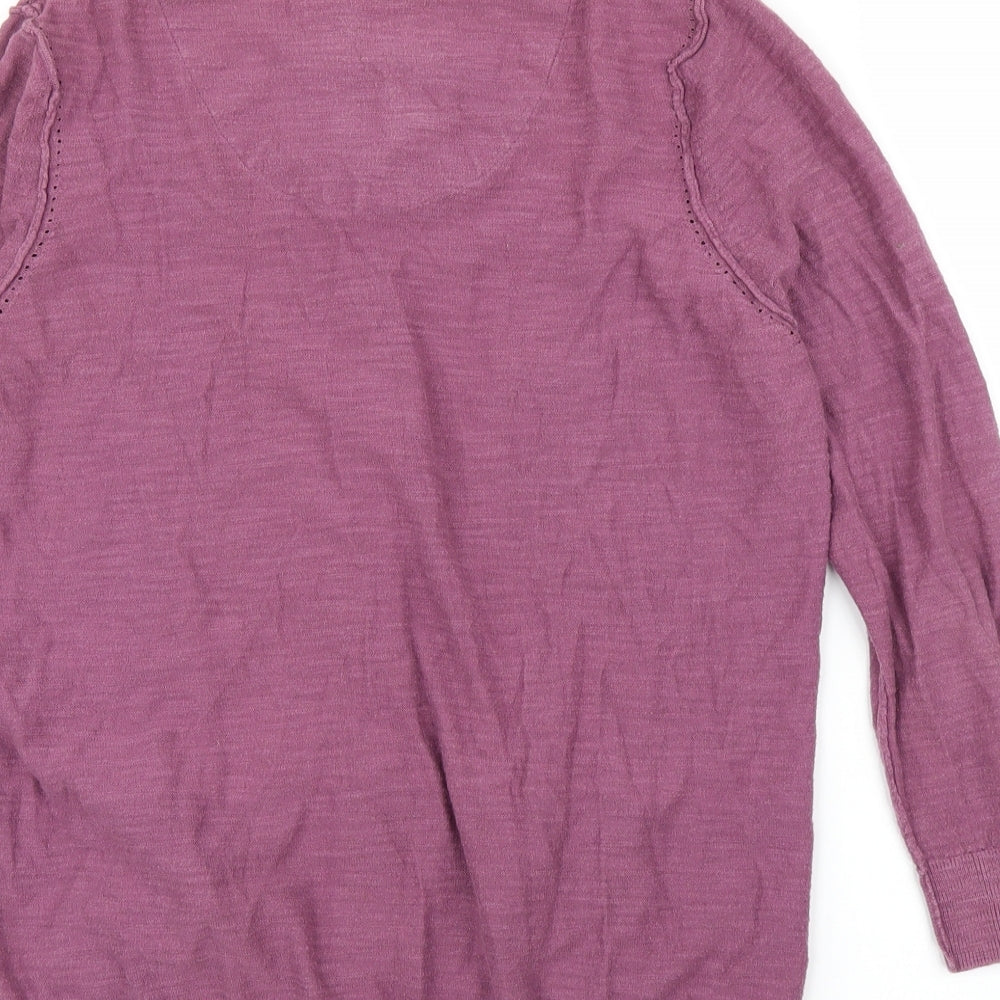 M&S Womens Purple   Cardigan Jumper Size 12