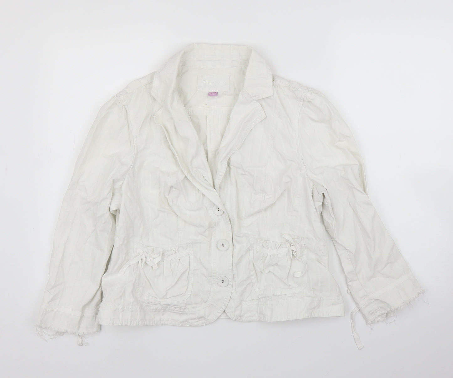 Monsoon Womens White   Cardigan Jumper Size 18  - Jacket