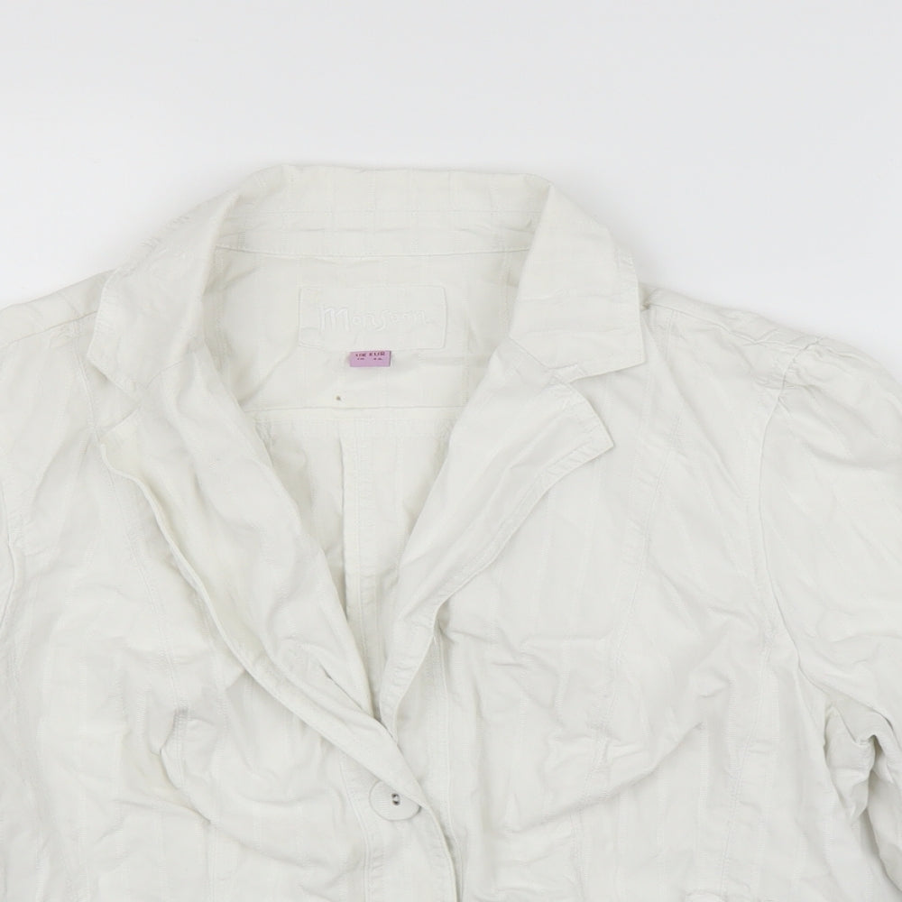 Monsoon Womens White   Cardigan Jumper Size 18  - Jacket