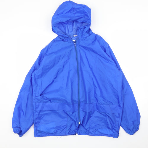 Preworn Womens Blue   Rain Coat Coat Size S