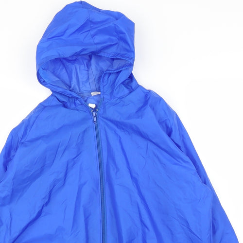 Preworn Womens Blue   Rain Coat Coat Size S